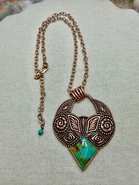Studio Barse Copper Turquoise Pendant Necklace